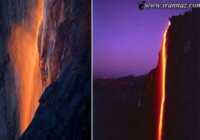 image عکس های باور نکردنی از یک آبشار آتشین در جهان
