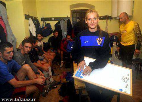 image انتخاب یک ملکه زیبائی به عنوان مربی فوتبال کرواسی