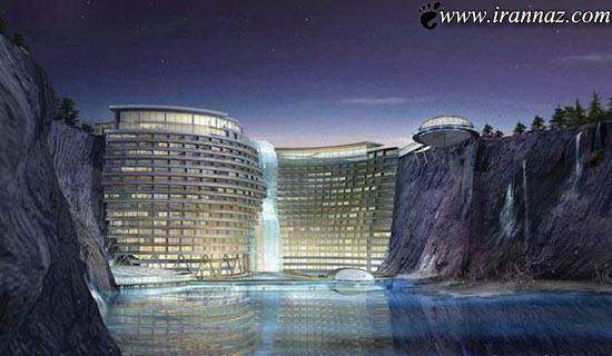 image عکس های مراحال ساخت یک هتل زیرزمینی در چین