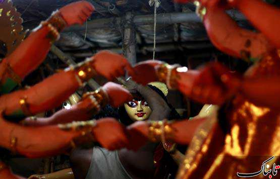 image آمادگی ها برای فستیوال دورگا پوجا در هند