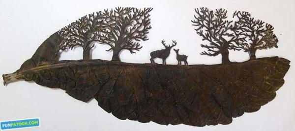 image تصاویر دیدنی از کنده کاری هنرمندان بر روی تنه درختان