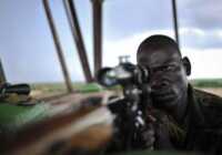 image یک تک تیرانداز در پایگاه ارتش سومالی