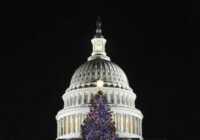 image نصب درخت کریسمس در مقابل کنگره آمریکا