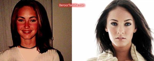 image تصویری مقایسه مگان فاکس قبل از معروف شدن و بعد از آن