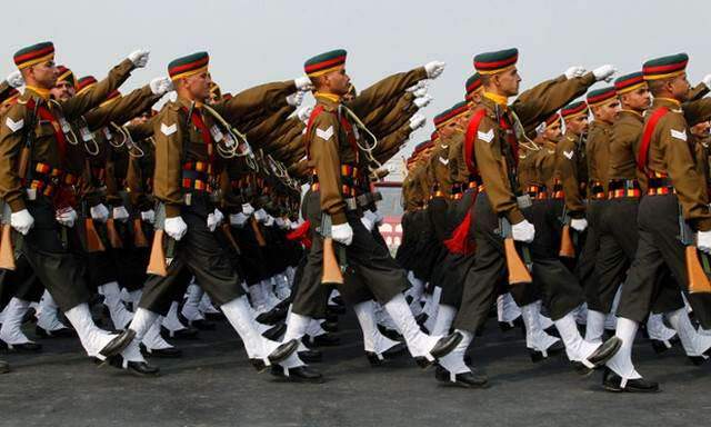 image رژه ارتش دهلی نو جشن شصت پنجمین سالگرد تاسیس ارتش هند
