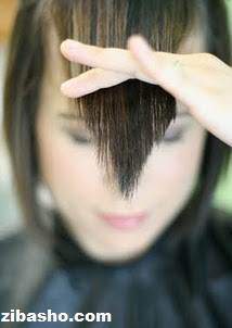 image آموزش تصویری کوتاه کردن موی زنانه مدل چتری کج