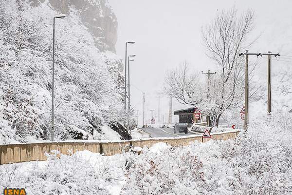 image تصاویر زیبا از جاده چالوس در فصل برف و زمستان
