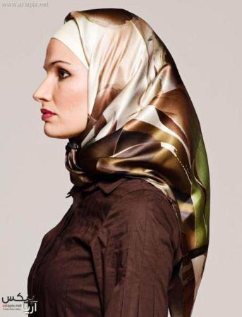 image مدل های تصویری بستن روسری و شال اسلامی
