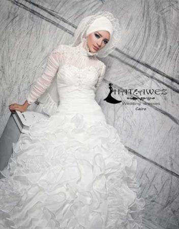 image مدل لباس عروس اسلامی برای خانم ها