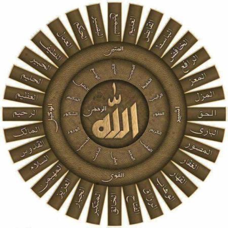 image تصویری زیبا از نام الله و نام های مبارکه پروردگار