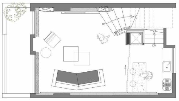 image نقشه ساخت یک آپارتمان مدرن همراه با دکوراسیون تصویری