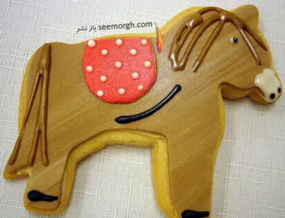 image تصویری مدل های شیرینی اسبی برای عید سال اسب