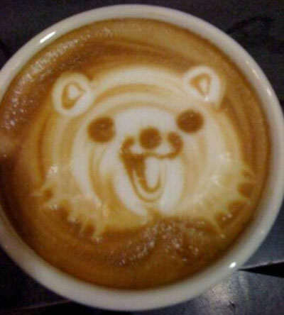 image تصویری تزیین شیر قهوه های شیک