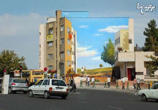 image نقاشی های دیدنی بر روی دیوار خانه های تهران
