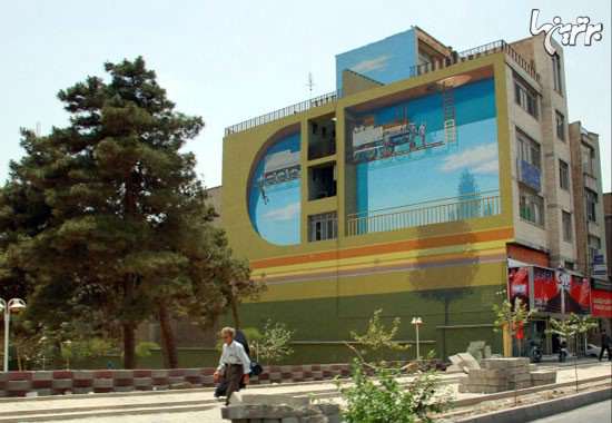 image نقاشی های دیدنی بر روی دیوار خانه های تهران