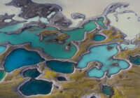 image تصویر هوایی دریاچه های آتشفشانی ایسلند