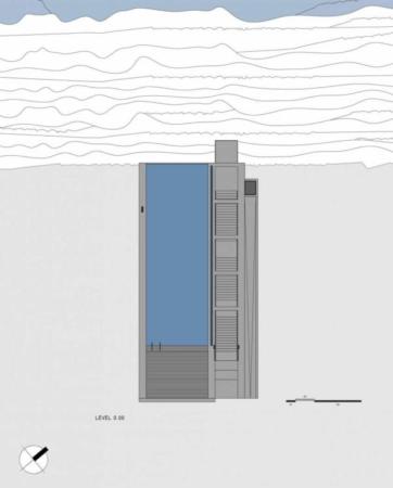 image طراحی و نقشه ساخت هتل دو نفره در صخره های دریا