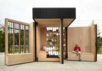 image طراحی جالب یک کتابخانه کوچک و مدرن در پارک های عمومی