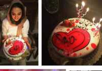 image کیک زیبای جشن تولد نرگس محمدی هنرمند محبوب