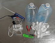 image آموزش تصویری ساخت لوستر با قاشق های پلاستیکی