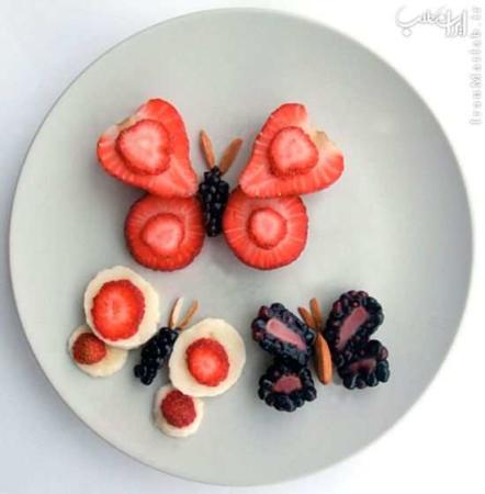 image ایده های جالب و خلاقانه تزیین غذا و میوه