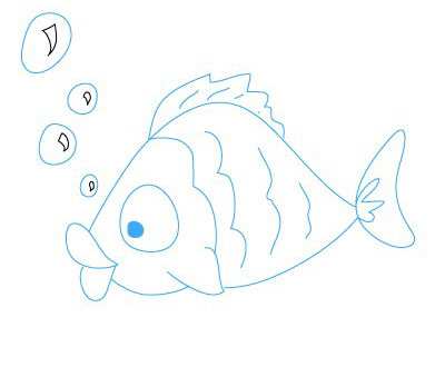 image چطور نقاشی یک ماهی بامزه را بکشیم
