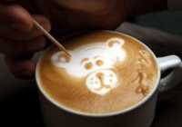 image ایده طراحی پلنگ صورتی روی قهوه