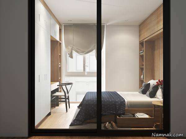 image ایده های تصویری جادویی دکور و استفاده بهینه از اتاق خواب کوچک