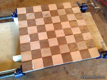 image آموزش عکس به عکس ساخت صفحه شطرنج در خانه