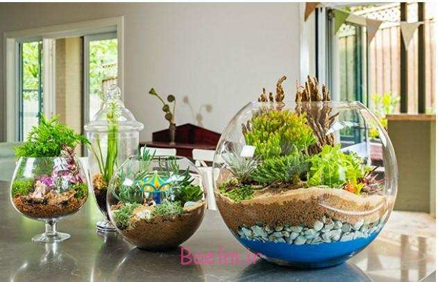 image ایده های زیبا و تصویری تزیین گلدان های شیشه ای