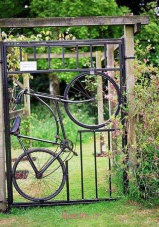 image ایده های دیدنی از ساخت وسایل زیبا با دوچرخه های قدیمی