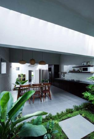 image ایده ساخت باغچه با گیاهان سبز در سالن پذیرایی خانه