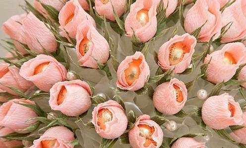 image آموزش عکس به عکس ساخت دسته گل رز زیبای مصنوعی