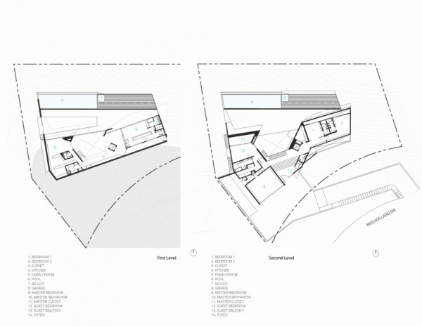 image تصاویر و نقشه طراحی ساختمانی شیک با نمای هندسی