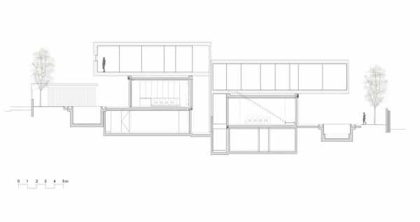 image طراحی شیک خانه ویلایی با استخر همراه با نقشه کامل