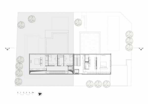 image طراحی شیک خانه ویلایی با استخر همراه با نقشه کامل