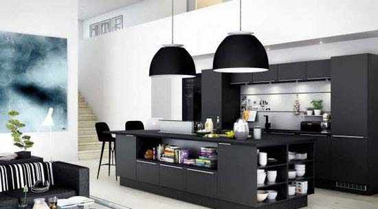 image طراحی آشپزخانه با رنگ تیره در منزل چه شکلی می شود