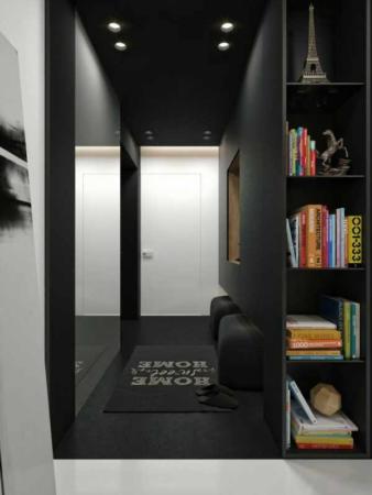 image دکور و چیدمان خانه مدرن با رنگ های سیاه و سفید