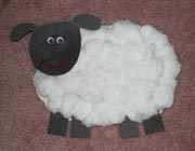 image آموزش درست کردن کاردستی گوسفند پنبه ای با عکس
