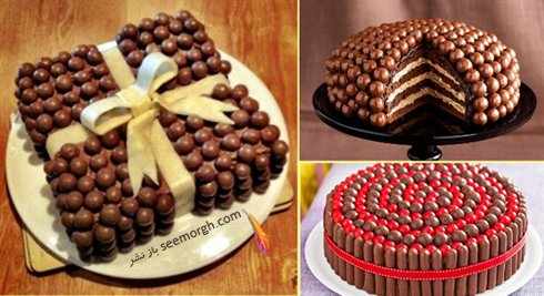 image ایده های جالب و جدید برای تزیین کیک های خانگی با شکلات و پاستیل