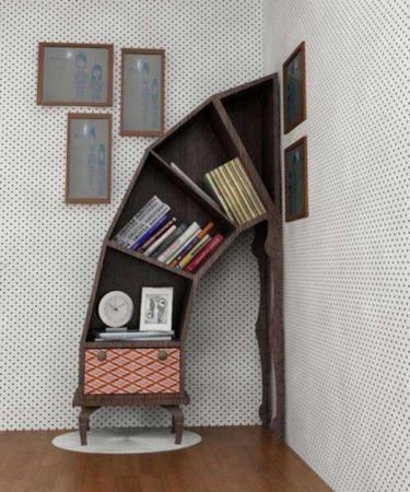 image ایده های خلاقانه برای کتابخانه های دکوری در چیدمان منزل