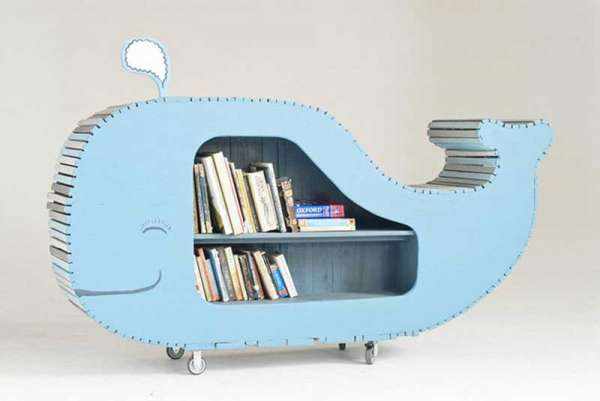 image ایده های خلاقانه برای کتابخانه های دکوری در چیدمان منزل