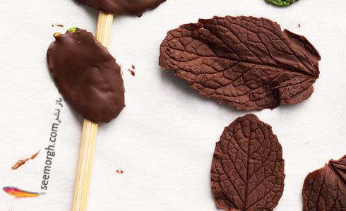 image آموزش حرفه ای درست کردن شکلات شکل برگ درختان