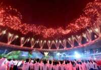 image مراسم آتش بازی افتتاحیه بازی های آسیایی اندونزی