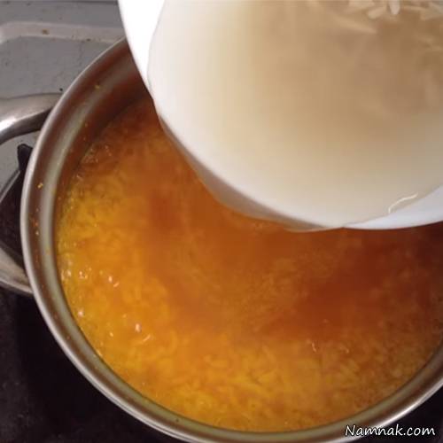 image آموزش تصویری پخت شله زرد حرفه ای مخصوص نذری