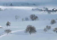 image منظره ای زیبا و دیدنی پوشیده از برف در سوئیس