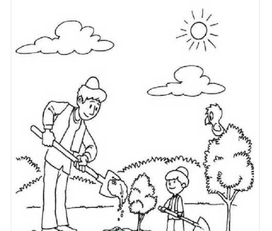 image ایده های جالب نقاشی با موضوع درختکاری برای مدرسه