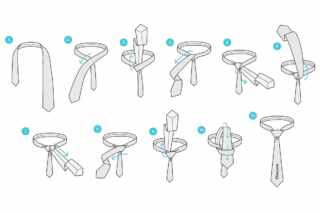 image آموزش ساده ترین روش بستن کراوات با عکس